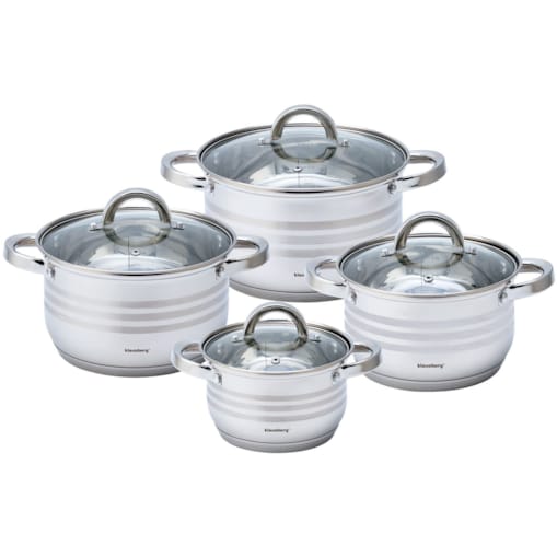 Zestaw garnków stalowych 8 ele. 2.1/2.9/3.9/6.6L KLAUSBERG
