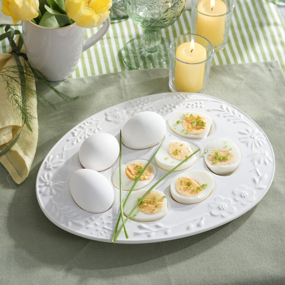 VILLA ITALIA Talerz na jajka ceramiczny 29 cm TIVOLI