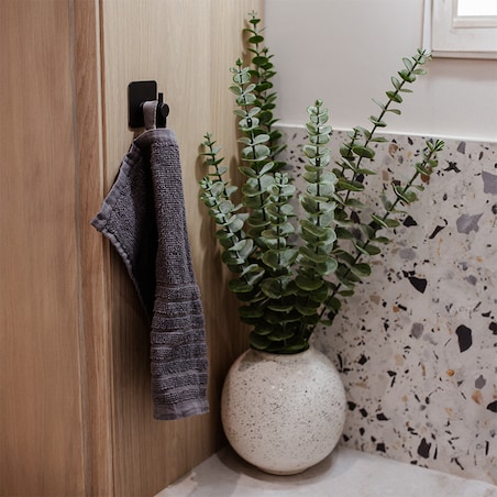 Wieszak ścienny samoprzylepny czarny komplet zestaw 4 szt.