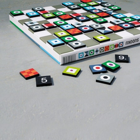 Łamigłówka japońska "Sudoku" dla dzieci, gra 2w1 klasyczna oraz obrazkowa układanka z drewna, REMEMBER