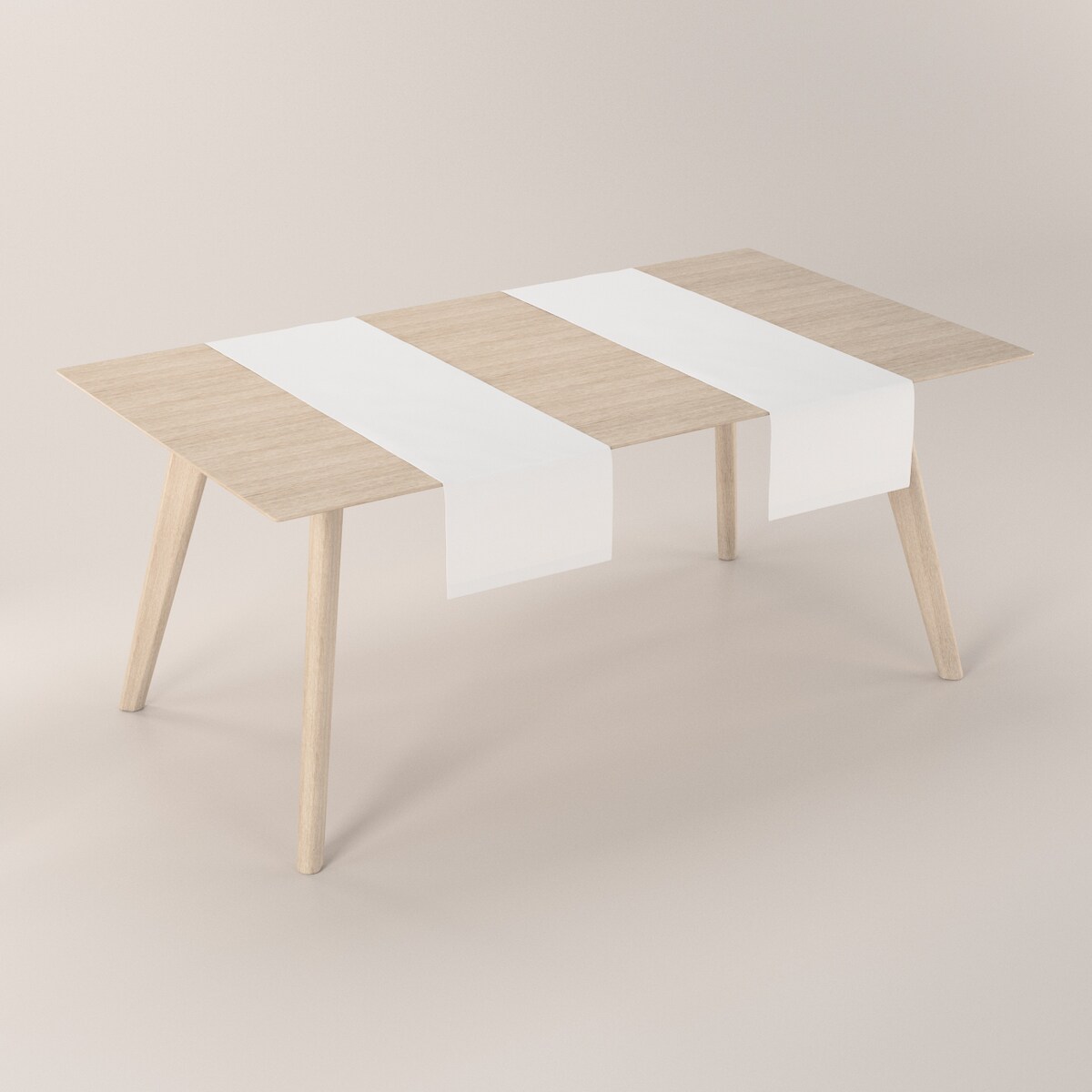 Bieżnik prostokątny 40x130 śmietankowy biały