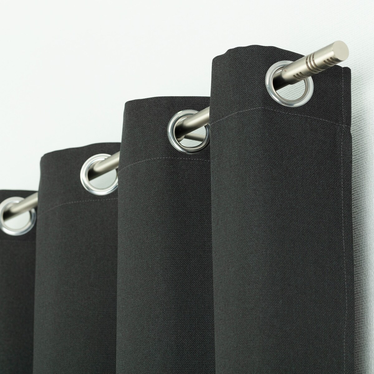 Zasłona BASIC na kółkach 140x280cm antracytowy 1 szt. 140x280 szary-czarny