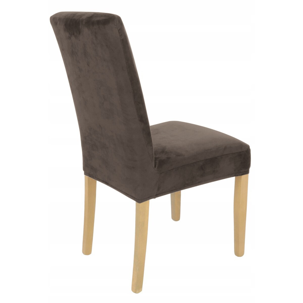 POKROWIEC NA KRZESŁO KAKAOWY BRĄZ WELUR ELASTYCZNY [21WK]