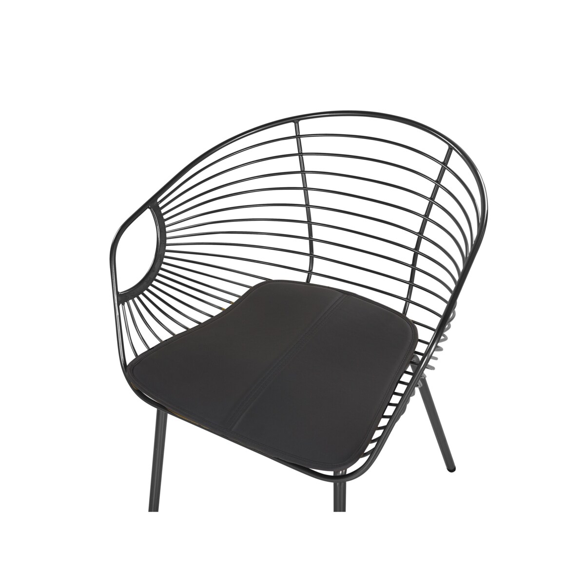 Zestaw 2 krzeseł do jadalni czarny HOBACK