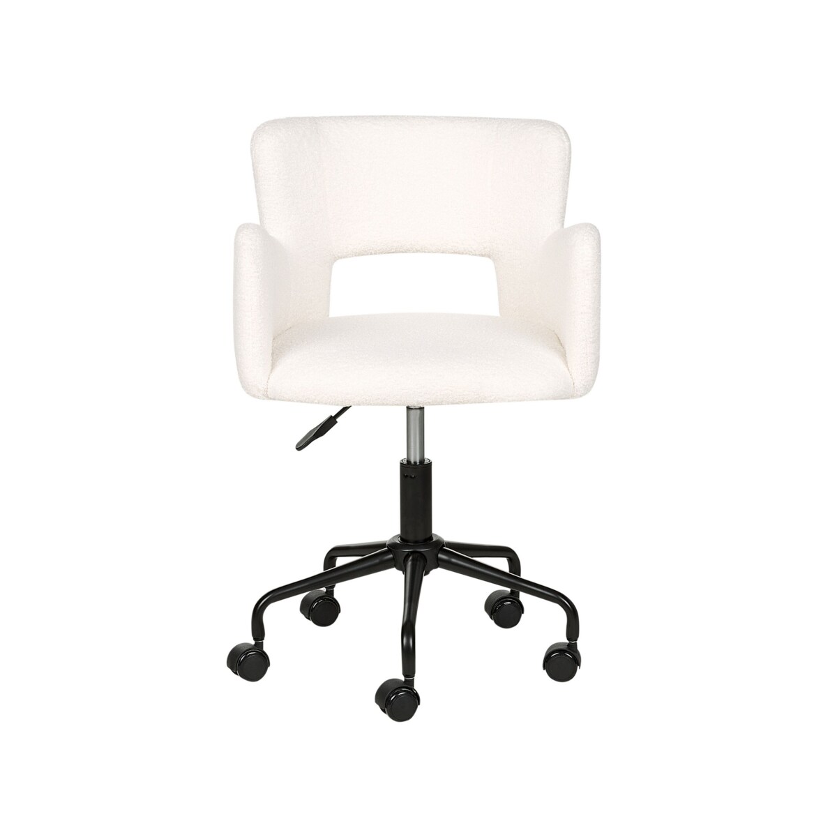 Krzesło biurowe regulowane boucle białe SANILAC