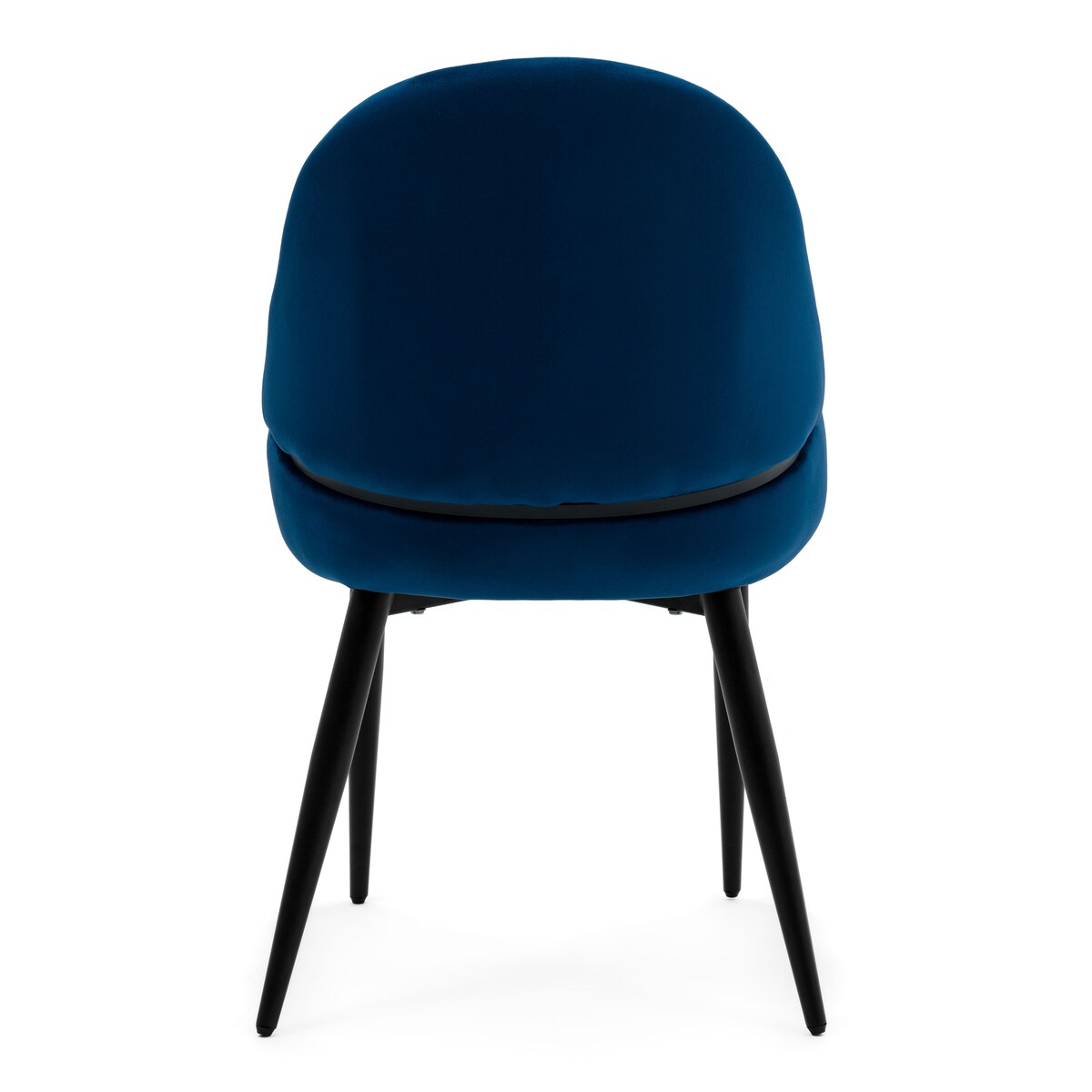 Krzesło tapicerowane welurowe do salonu BERGAMO granatowe