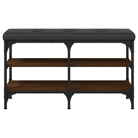 vidaXL Ławka na buty, brązowy dąb, 82x32x47cm, materiał drewnopochodny