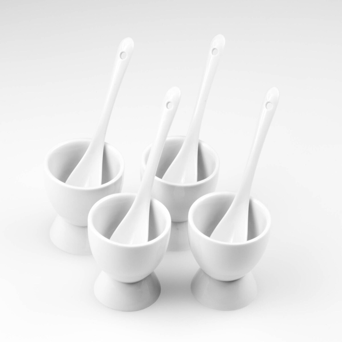 Zestaw kieliszków do jajek z łyżeczkami