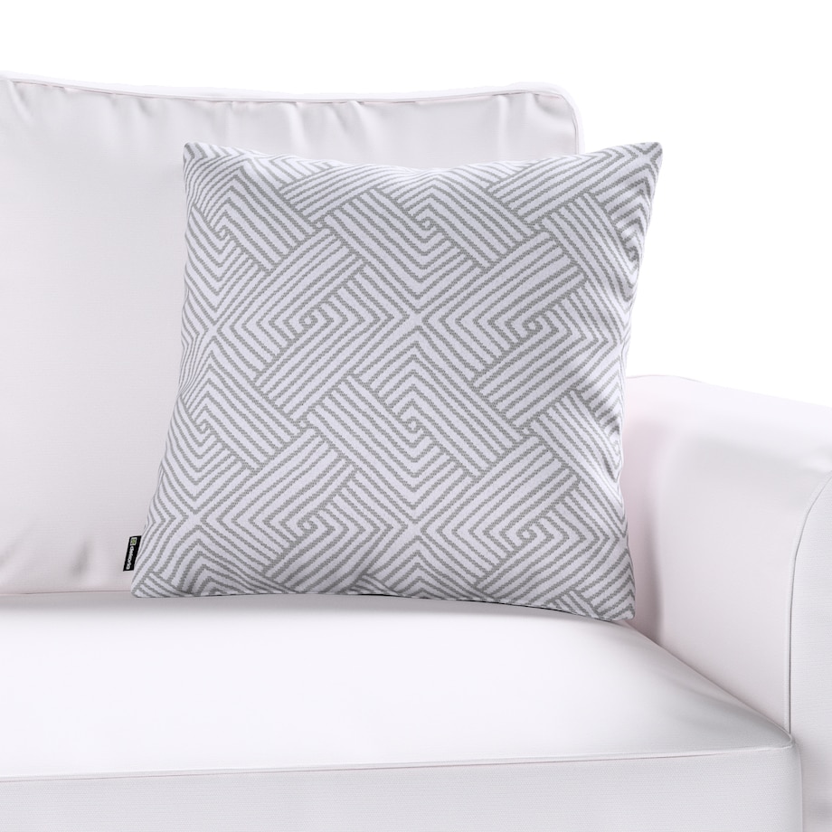 Poszewka Kinga na poduszkę 60x60 szare wzory geometryczne