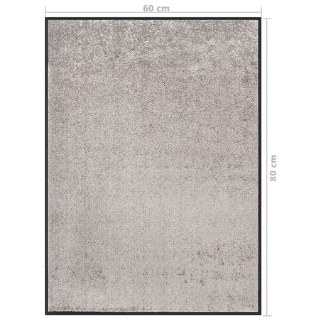 vidaXL Wycieraczka, szara, 60x80 cm