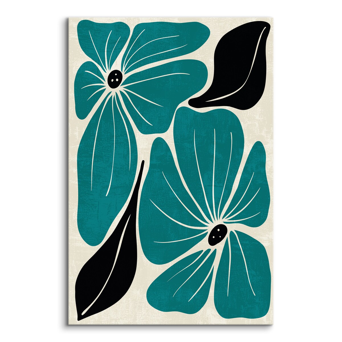 Obraz Turkusowe Egzotyczne Kwiaty 30x40cm