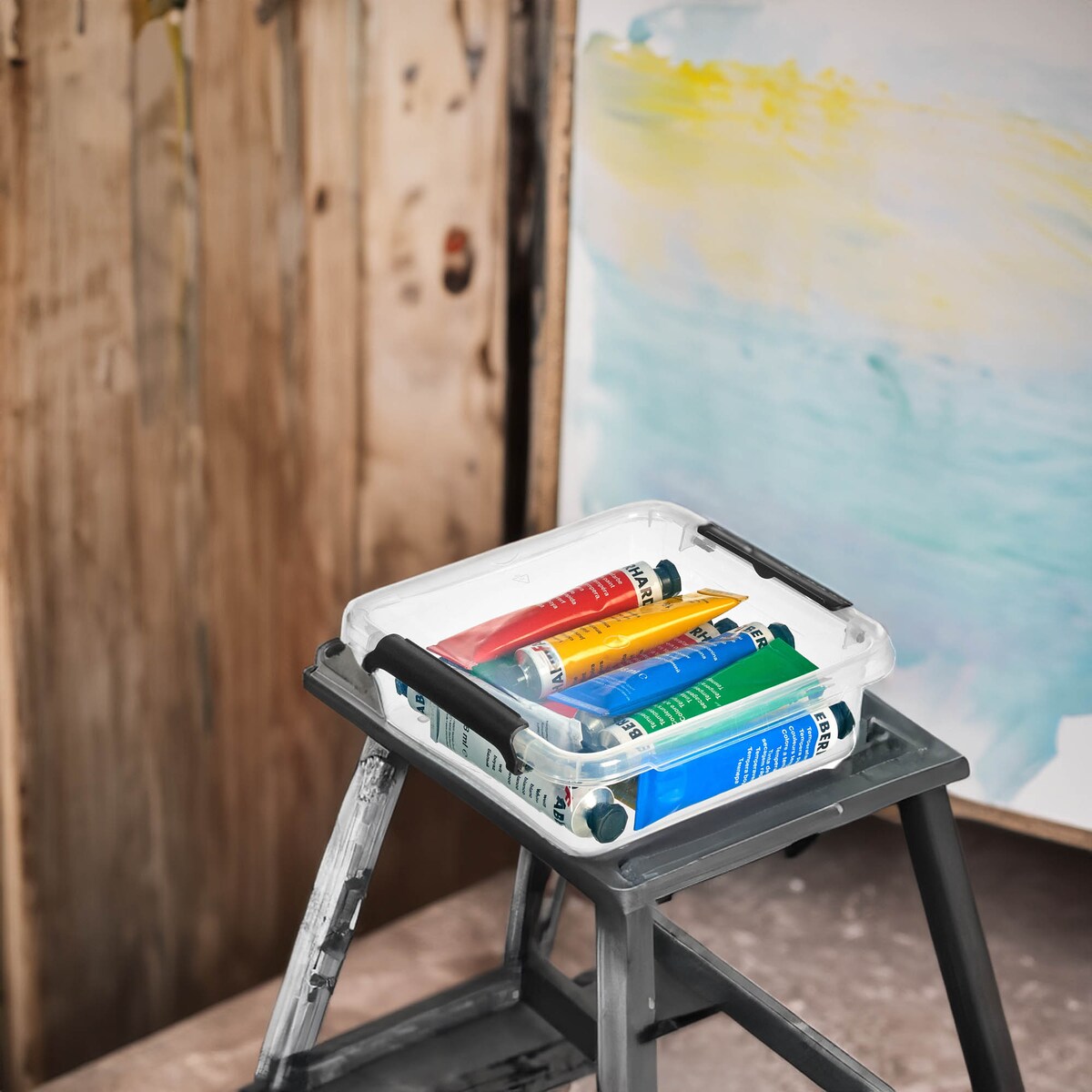 Pojemnik Plastikowy Pudełko Z Pokrywą Box Do Przechowywania Mały 0,6L