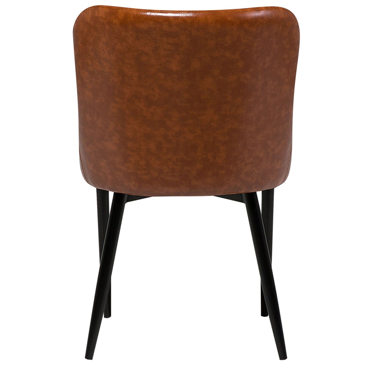 Zestaw 2 krzeseł do jadalni ekoskóra brązowy SOLANO