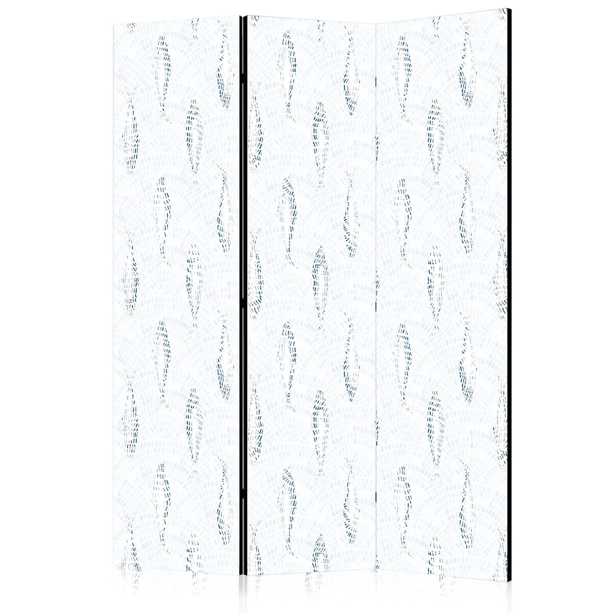 Parawan dwustronny Zwierzęta 135x172 cm 3-częściowy czarny