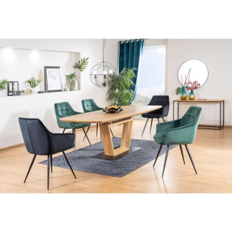 Krzesło LILIA VELVET czarne