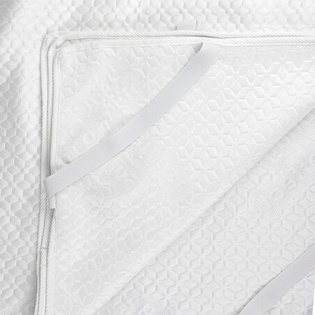 Mata chłodząca COOLING EFFECT z gumkami 160x200 cm biała, ochraniacz na materac