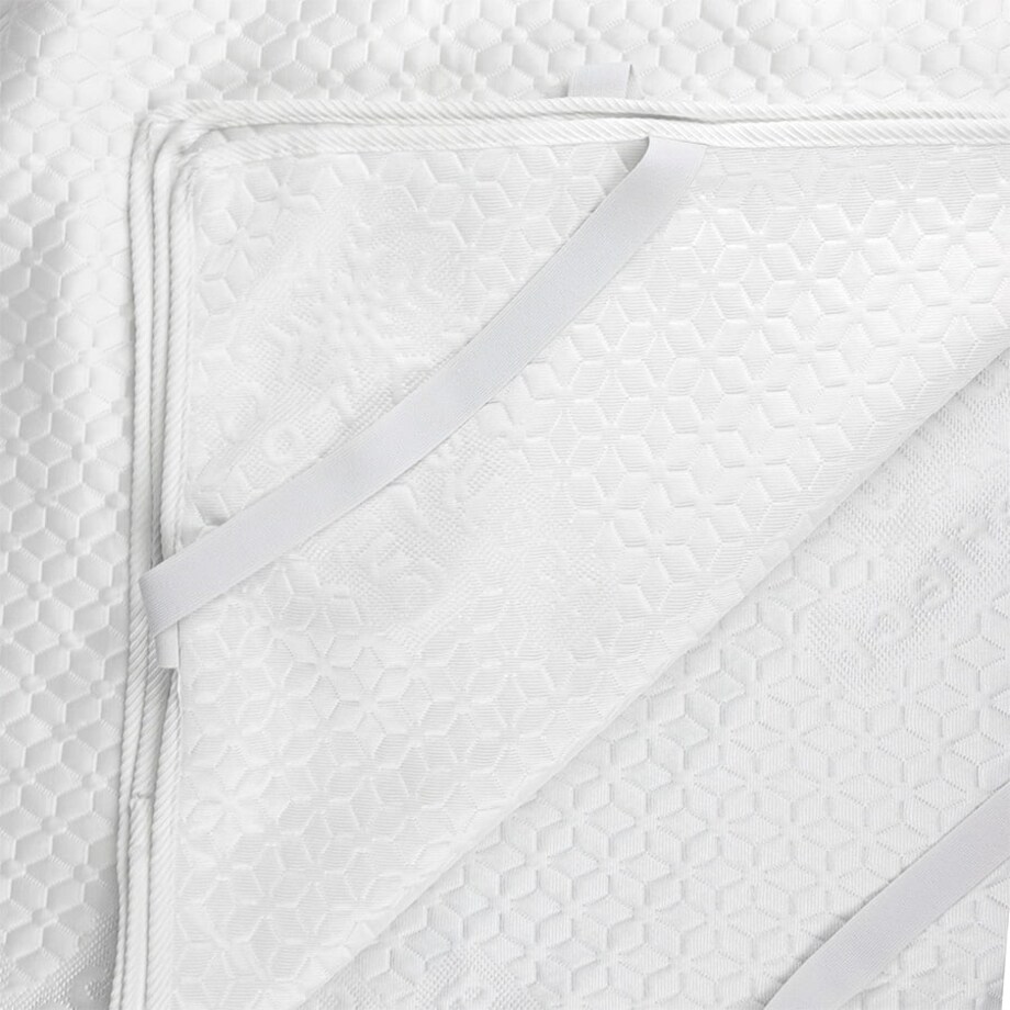 Mata chłodząca COOLING EFFECT z gumkami 160x200 cm biała, ochraniacz na materac
