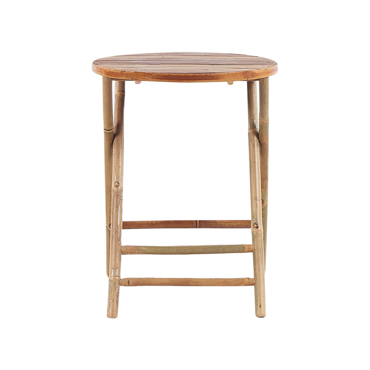 Zestaw mebli ogrodowych drewno bambusowe z poduszkami białymi SAVALLETRI