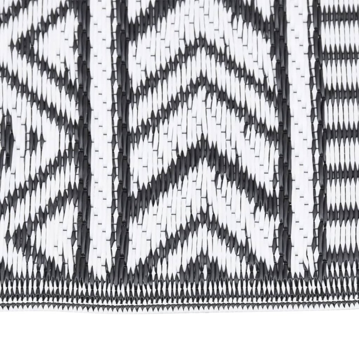 vidaXL Dywan zewnętrzny, ARAKIL czarny, 140 x 200 cm, PP