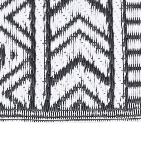 vidaXL Dywan zewnętrzny, ARAKIL czarny, 140 x 200 cm, PP