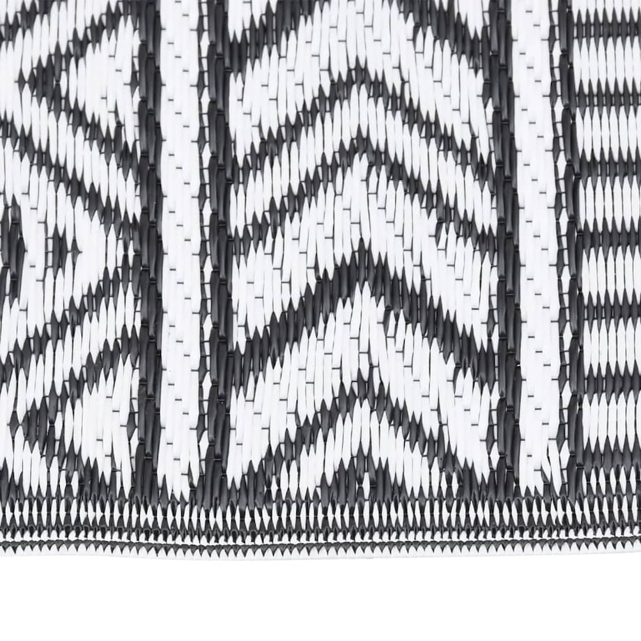 vidaXL Dywan zewnętrzny, ARAKIL czarny, 140 x 200 cm, PP