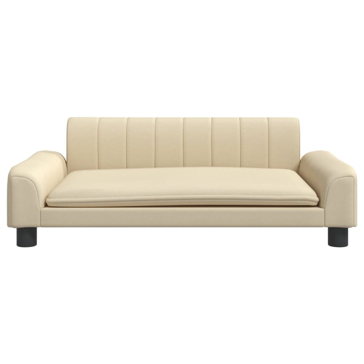 vidaXL Sofa dla dzieci, kremowa, 90x53x30 cm, obita tkaniną