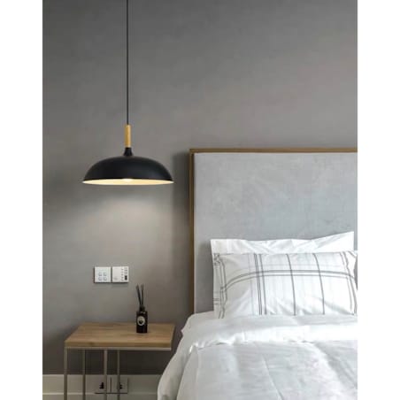 Lampa Sufitowa Wisząca App178-1Cp Anzo Czarny, Metal