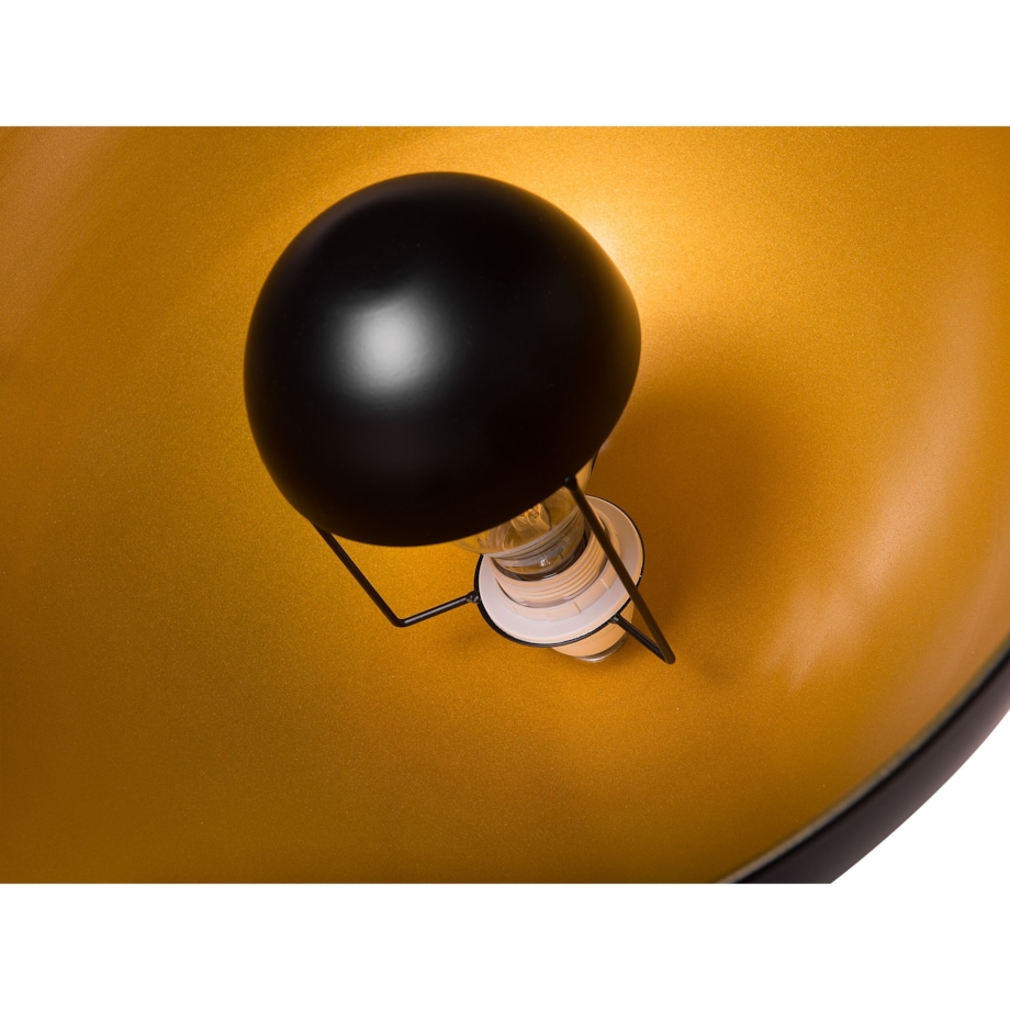 Lampa podłogowa metalowa czarno-złota THAMES
