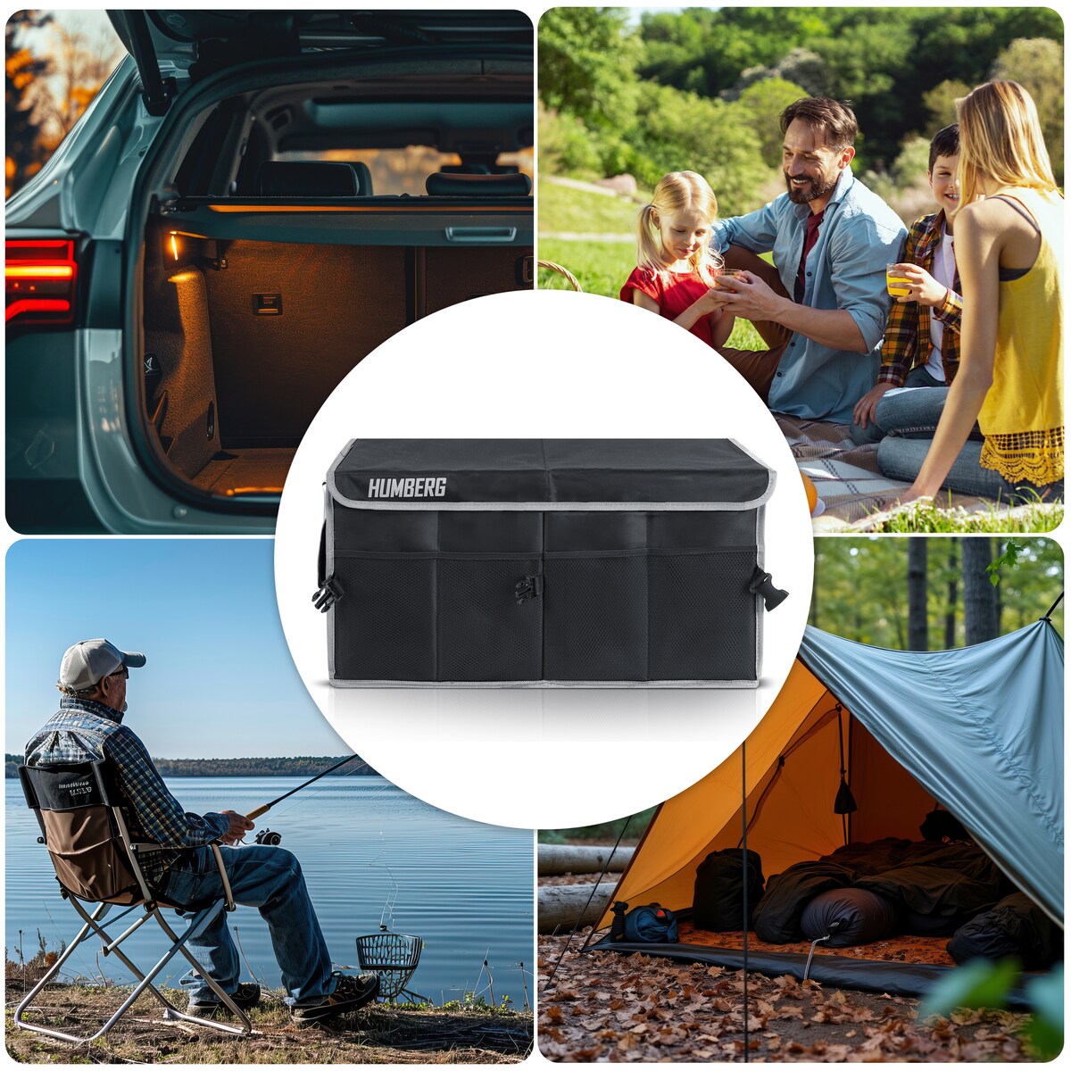 Organizer torba do bagażnika samochodu auta kufer skrzynia na rzepy Humberg