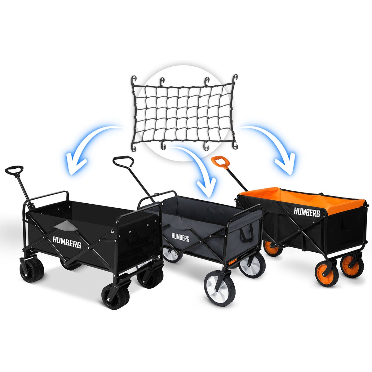 Siatka zabezpieczająca do wózków transportowych turystycznych plażowych Humberg