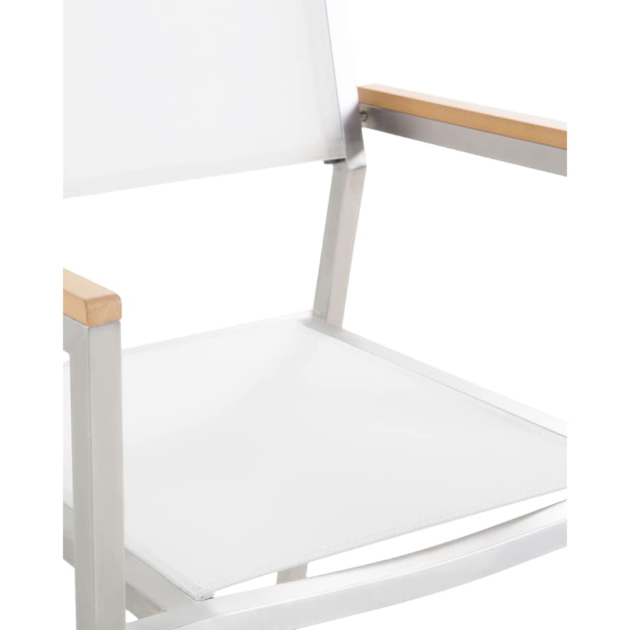 Zestaw 4 krzeseł ogrodowych biały GROSSETO