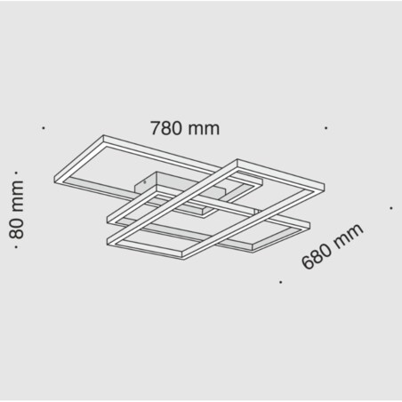 Plafon geometryczny Rida MOD015CL-L80W Maytoni LED 80W 3000K prostokąty biały