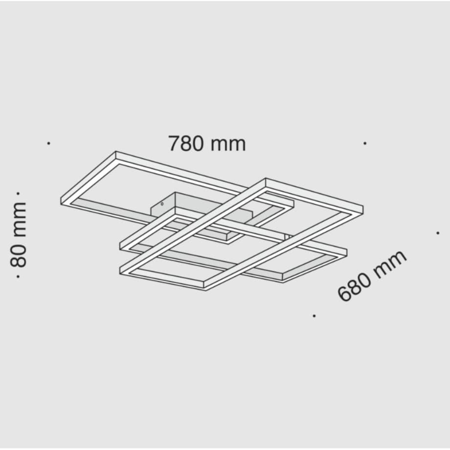 Plafon geometryczny Rida MOD015CL-L80W Maytoni LED 80W 3000K prostokąty biały