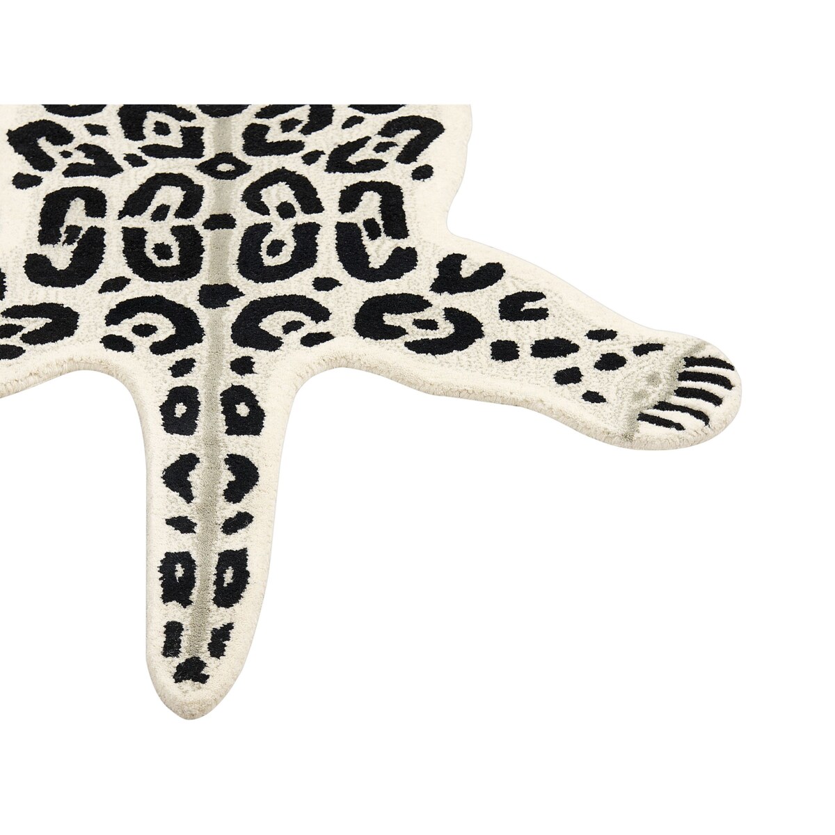 Dywan dziecięcy wełniany pantera 100 x 160 cm beżowo-czarny MIBU