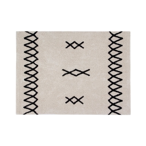 Dywan Bawełniany Atlas Natural Black 120x160 cm Lorena Canals