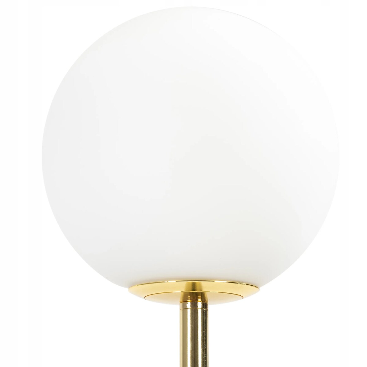Lampa Stojąca Podłogowa Złota Biały Klosz