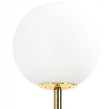 Lampa Stojąca Podłogowa Złota Biały Klosz