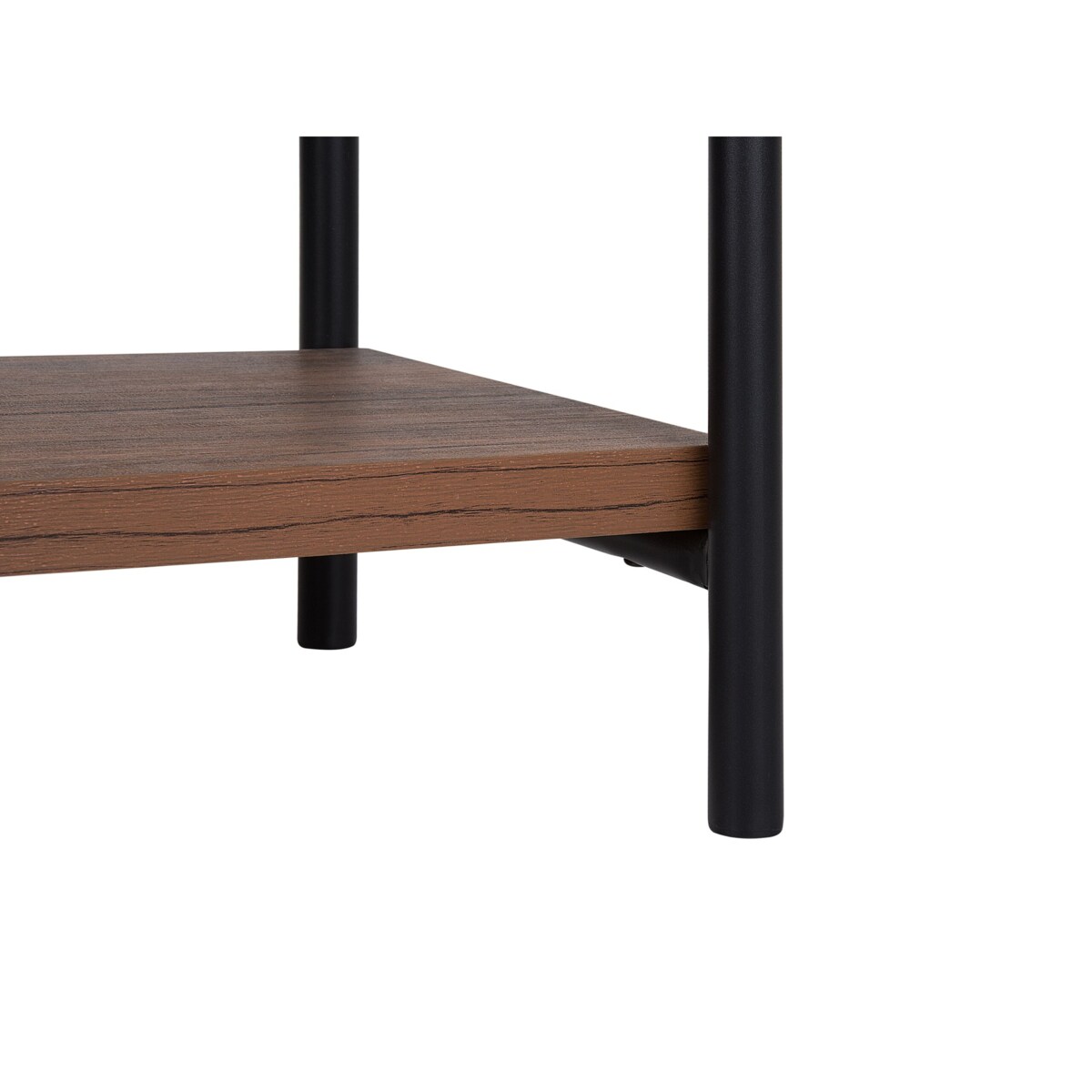 Regał 4 półki ciemne drewno BRISBANE