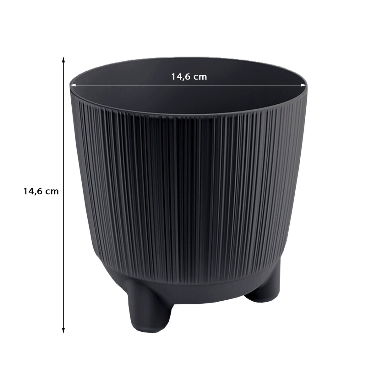 Doniczka Osłonka Okrągła Na Kwiaty 14,5 Cm Zestaw