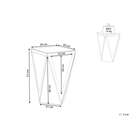 Stolik pomocniczy lustrzany srebrny LUXEY