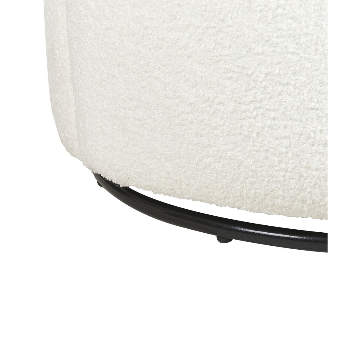 Fotel obrotowy boucle biały DAVIK