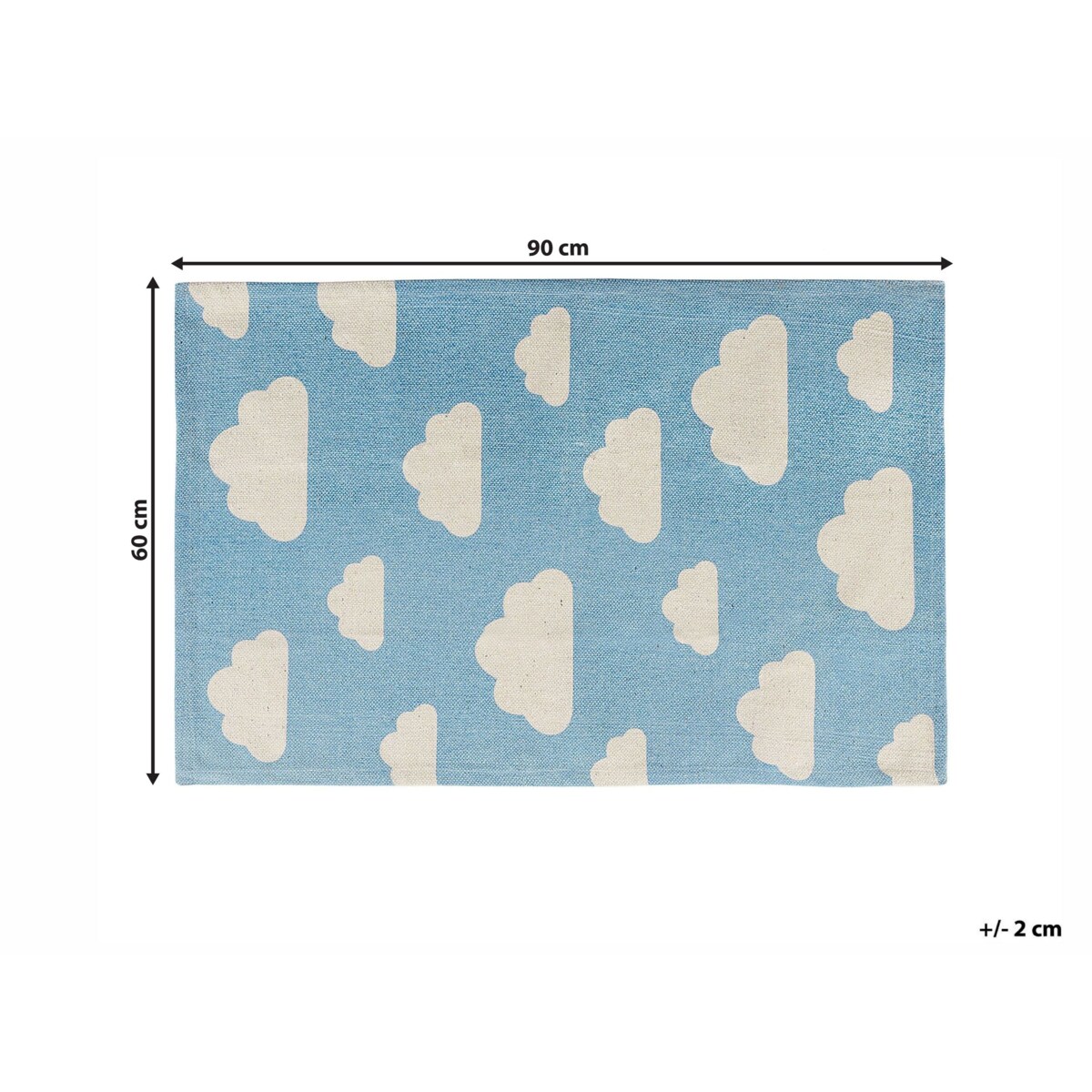 Dywan dziecięcy bawełniany motyw chmur 60 x 90 cm niebieski GWALIJAR