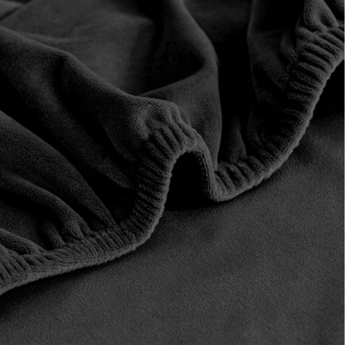 POKROWIEC NA SIEDZISKO 40x40cm CZARNY WELUR ELASTYCZNY [26O1]