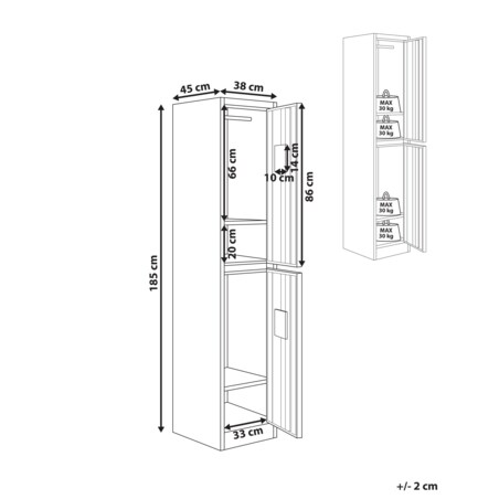 Szafa socjalna ubraniowa dwupoziomowa ATHLETE Metal Szary/ biały