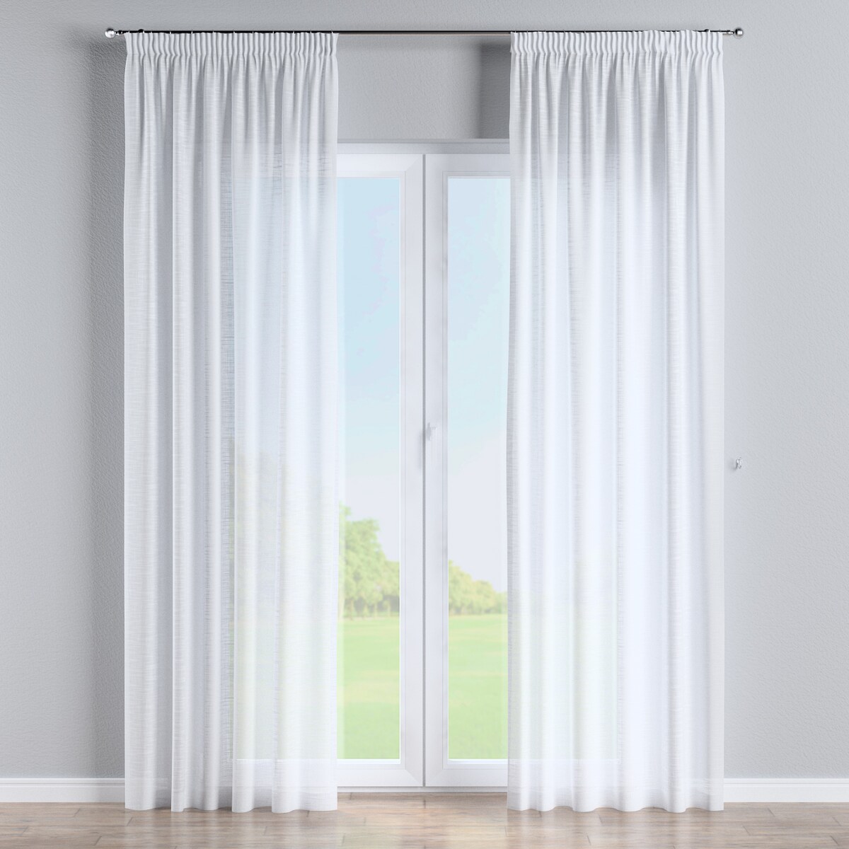 Zasłona na taśmie marszczącej 1 szt. 130x260 prześwitujący biały