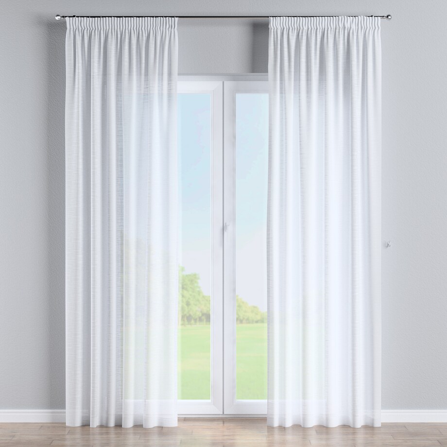 Zasłona na taśmie marszczącej 1 szt. 130x260 prześwitujący biały