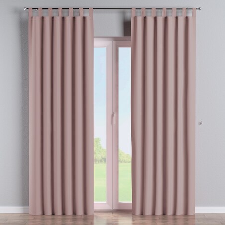 Zasłona na szelkach 1 szt. 130x260 pudrowy róż