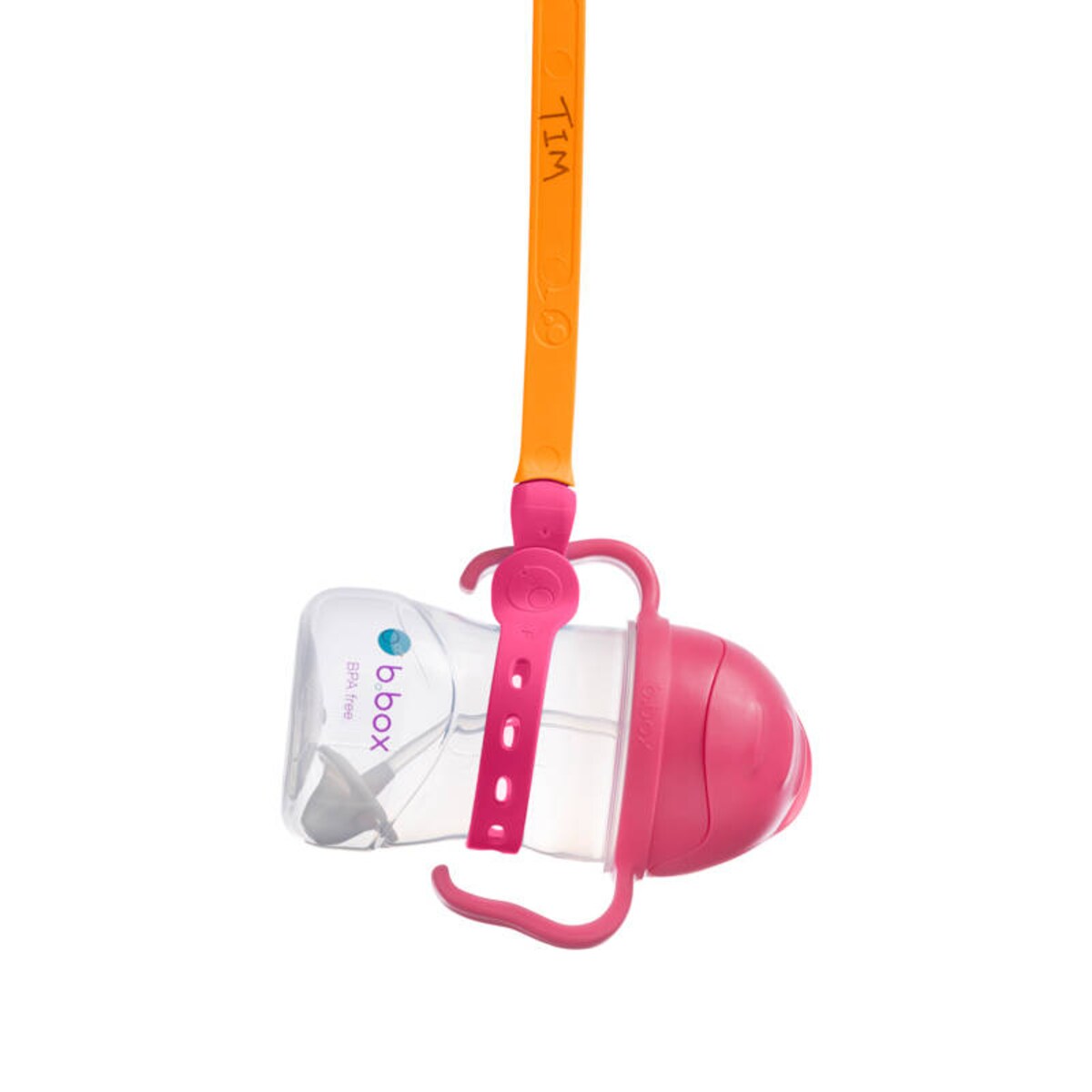 Smycz do bidonu ze słomką 240 ml dla dziecka Strawberry Shake b.box