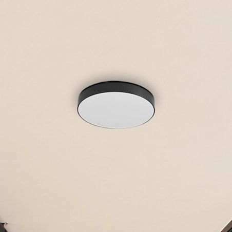 Sufitowa LAMPA plafon TARTU 7898 Rabalux okrągła OPRAWA metalowa LED 24W 2800K - 6000K plafoniera do łazienki IP44 czarna