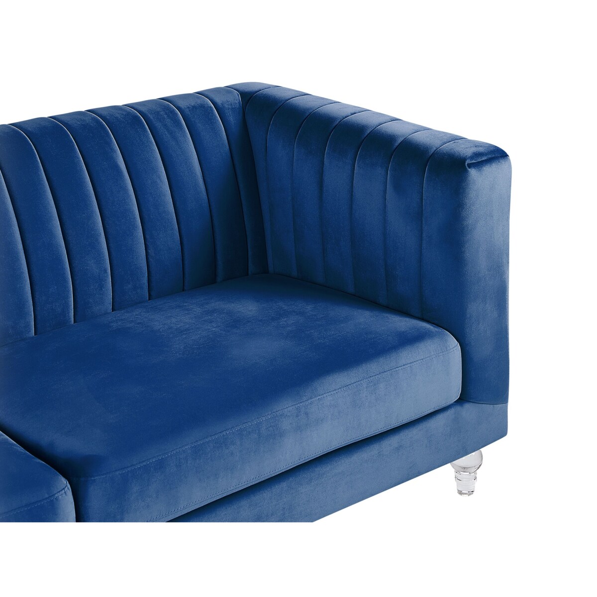 Sofa 3-osobowa welurowa niebieska ARVIKA